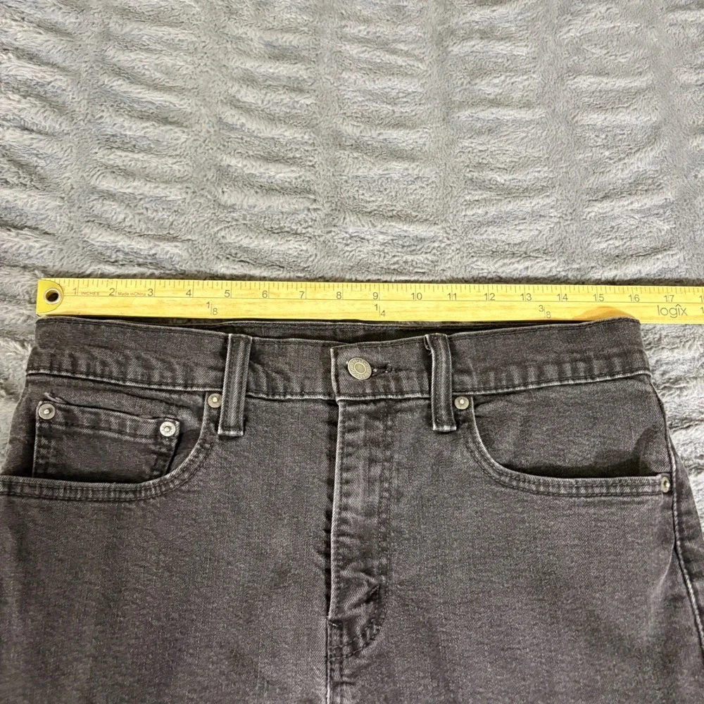 Levis 502 Regular Taper Jeans Mens 32x30 Faded Black Charcoal Denim AQ496